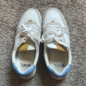 Madewell White and Blue Sneakers